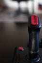 Joystick arcade game for computer and console from 80& x27;s. Black c