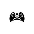 Joystick black icon concept. Joystick flat vector symbol, sign, illustration.