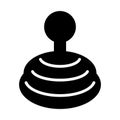 Joystick black vector icon on white background