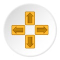 Joystick buttons icon, cartoon style