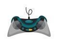 Joystick. Cartoon video game console. Entertainment play technology. Gamepad vector icon. Game-play console isolated on