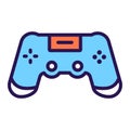Joystick color line icon. Input device. Home leisure. Isolated vector element. Royalty Free Stock Photo