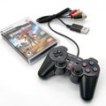 Joystick or console game on white background