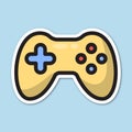 joystick editable cartoon style sticker vector Royalty Free Stock Photo