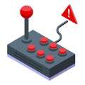 Joystick error icon isometric vector. Lost connection Royalty Free Stock Photo
