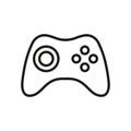 Joystick for Game Console, Computer, PS Line Icon. Joypad, Game Controller for Videogame Pictogram. Computer Gamepad