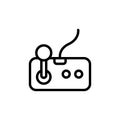 Joystick, game controller icon. Simple line, outline vector elements of video game icons for ui and ux, website or mobile Royalty Free Stock Photo