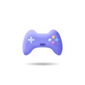 Joystick gamepad, game console or game controller. Computer gaming. 3d vector icon. Cartoon minimal style Royalty Free Stock Photo