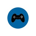 Joystick gamer round icon