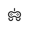 Joystick gaming console Outline Icon, Logo, and illustration