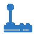 Joystick glyph color flat vector icon