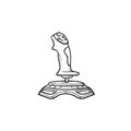 Joystick hand drawn outline doodle icon.