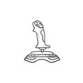 Joystick hand drawn outline doodle icon.