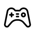 Joystick icon design in filled and outlined style
