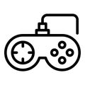Joystick icon outline vector. Sport game
