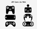 Joystick icons set. Flat set of joy Game,silhouette,vector illustration.