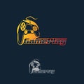 Joystick logo for gaming vector icon illustration,Game gaming logo, keypad controller Royalty Free Stock Photo