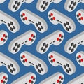 Joystick pattern seamless. Gamepad background. control knob video game texture