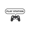 joystick playstation logo icon vector illustration