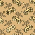 Joystick seamless pattern. Gamepad ornament. VideoGame Controller Texture