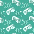 Joystick seamless pattern. Gamepad ornament. VideoGame Controller Texture