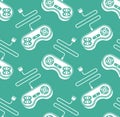 Joystick seamless pattern. Gamepad ornament. VideoGame Controller Texture