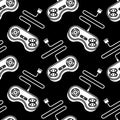 Joystick seamless pattern. Gamepad ornament. VideoGame Controller Texture