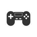 Joystick sign icon in flat style. Gamepad vector illustration on white isolated background. Gaming console controller business Royalty Free Stock Photo