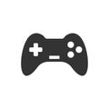 Joystick sign icon in flat style. Gamepad vector illustration on white isolated background. Gaming console controller business Royalty Free Stock Photo