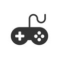 Joystick sign icon in flat style. Gamepad vector illustration on white isolated background. Gaming console controller business Royalty Free Stock Photo