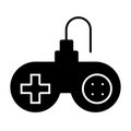 Joystick solid icon. Gaming vector illustration isolated on white. Gamepad computer glyph style design, designed for web