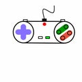 Joystick vector icon. Game console symbol. Vector illustration