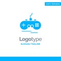 Joystick, Wireless, Xbox, Gamepad Blue Business Logo Template