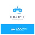 Joystick, Wireless, Xbox, Gamepad Blue Logo vector
