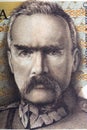 Jozef Pilsudski portrait from old five milion zloty Royalty Free Stock Photo