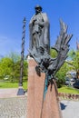 Jozef Pilsudski Statue from Krakow Royalty Free Stock Photo