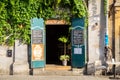 Jozefa street old restaurant at Kazimierz district Jewish quarter in Krakow, Poland Royalty Free Stock Photo