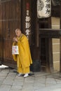 Kyoto Toji temple praying monk