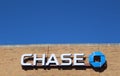 JP Morgan Chase Bank Logo Against a Blue Sky