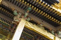 Architectural detail of the golden Toshogu shrine in Tokyo Japan Royalty Free Stock Photo