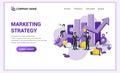Modern Flat design concept of Marketing Strategy with Characters businessman having idea. Can use for web banner, content strategy Royalty Free Stock Photo