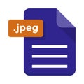 Jpeg file flat vector icon