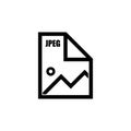 JPEG file illustration icon Royalty Free Stock Photo