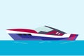 Jpeg modern yacht illustration. Ship at sea transport, shipping boat