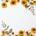 JPEG sunflower border