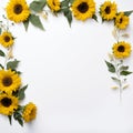 JPEG sunflower border