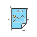 JPG application download file files format icon vector design Royalty Free Stock Photo