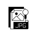 JPG file black linear icon