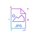 jpg file file extension file format icon vector design Royalty Free Stock Photo