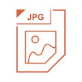 JPG file icon, cartoon style Royalty Free Stock Photo